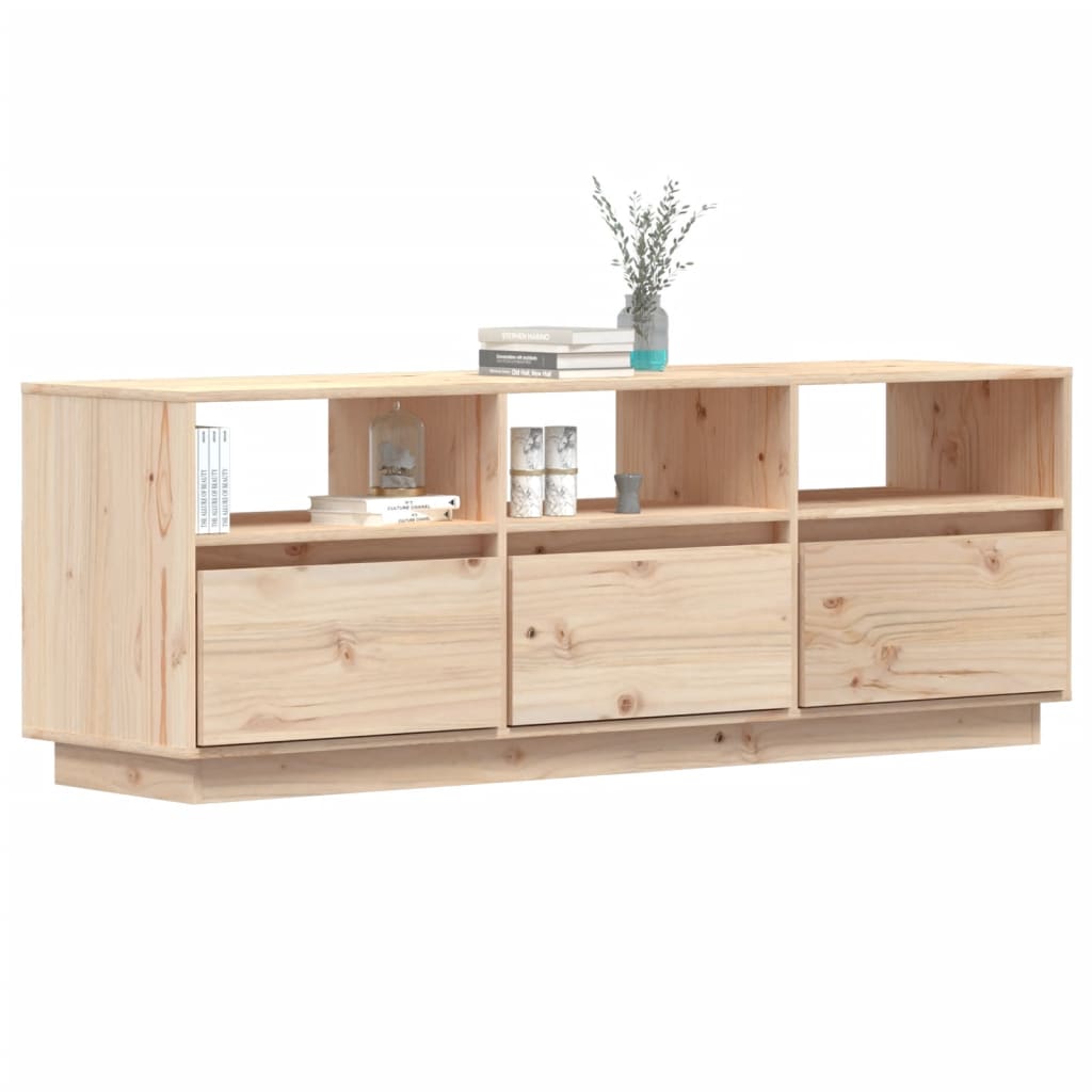 Tv Cabinet 140X37X50 Cm Solid Wood Pine