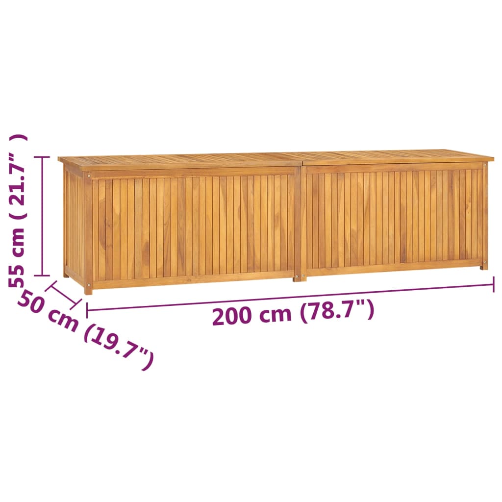 Garden Box 200X50X55 Cm Solid Wood Teak