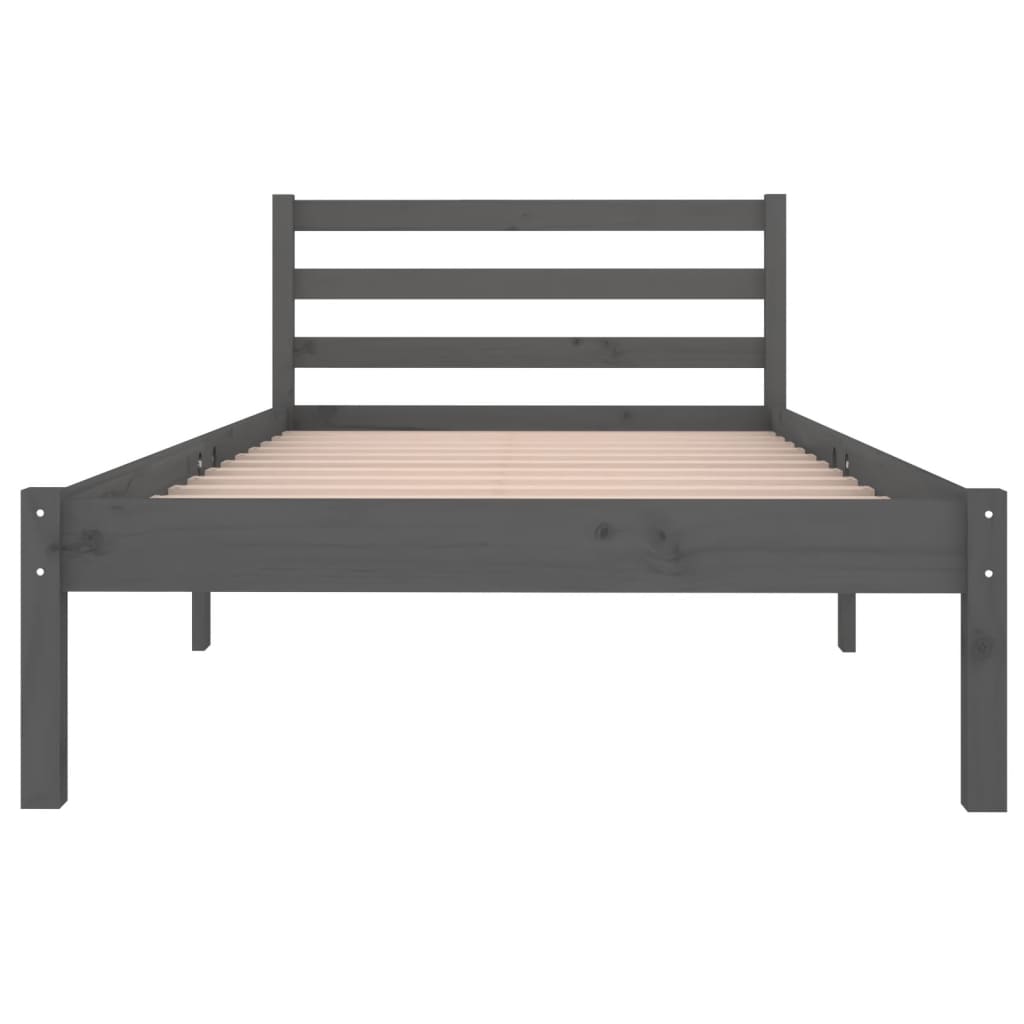 Day Bed Solid Wood Pine 90X200 Cm Grey