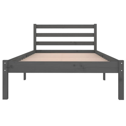Day Bed Solid Wood Pine 90X200 Cm Grey