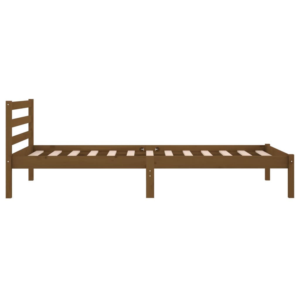 Day Bed Solid Wood Pine 90X200 Cm Honey Brown