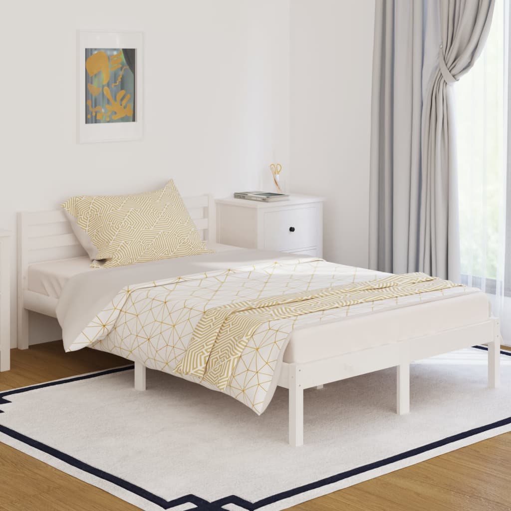 Day Bed Solid Wood Pine 120X200 Cm White