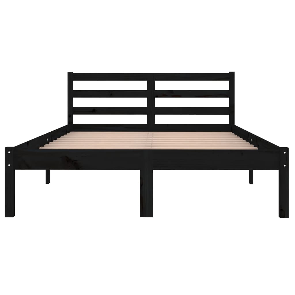 Day Bed Solid Wood Pine 120X200 Cm Small Double Black