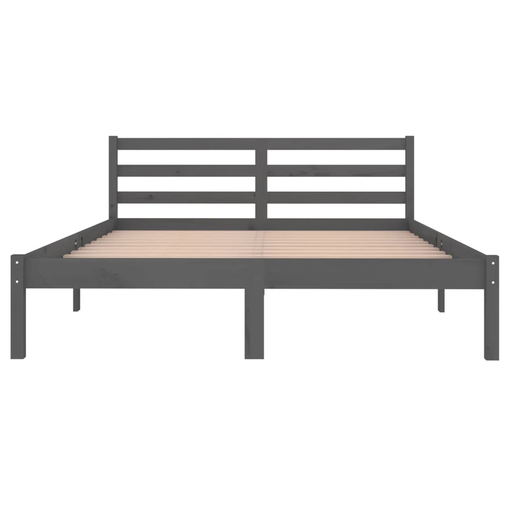 Day Bed Solid Wood Pine 140X200 Cm Double Grey