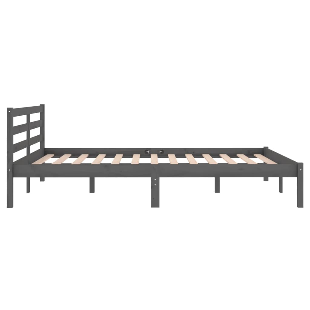 Day Bed Solid Wood Pine 140X200 Cm Double Grey