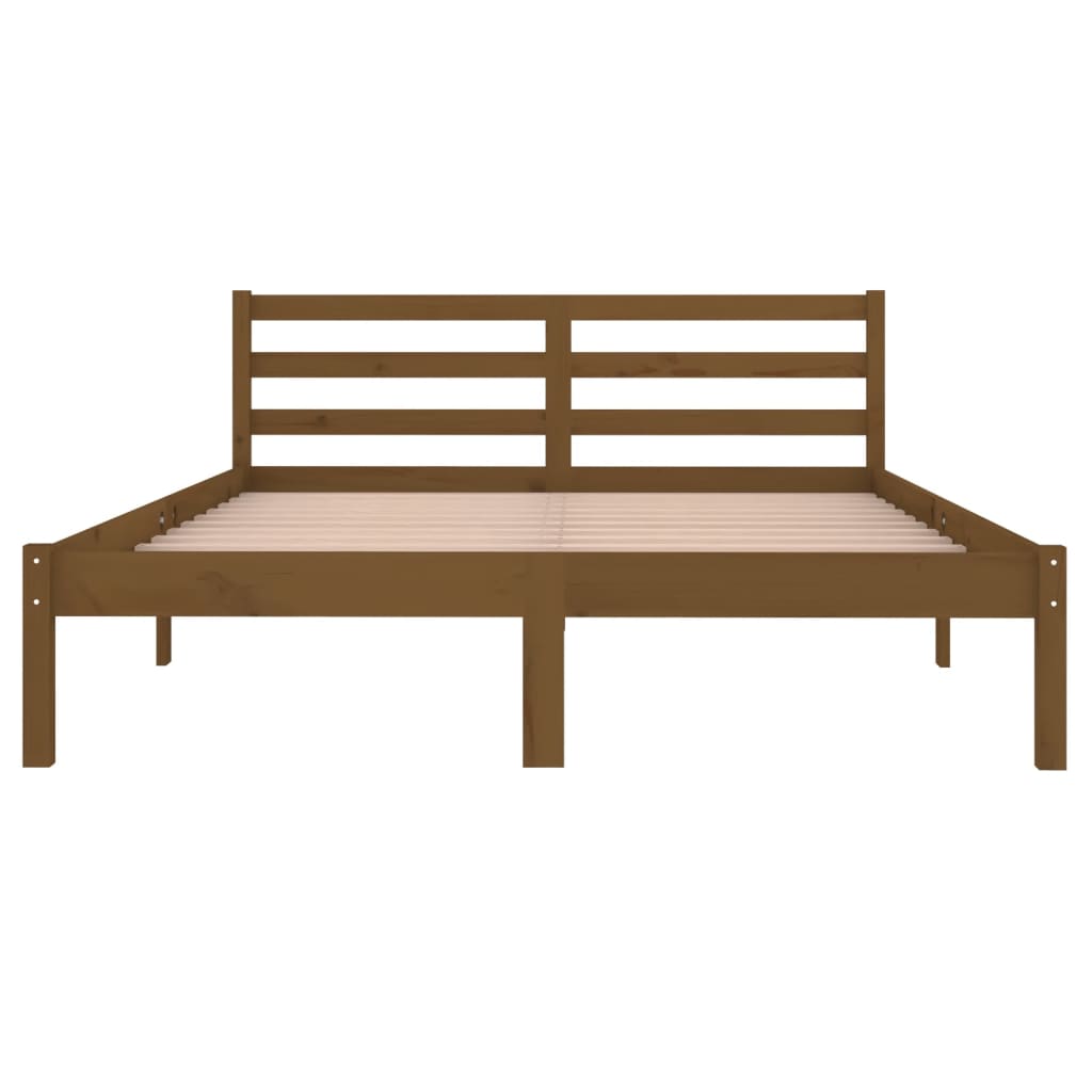 Day Bed Solid Wood Pine 140X200 Cm Double Honey Brown