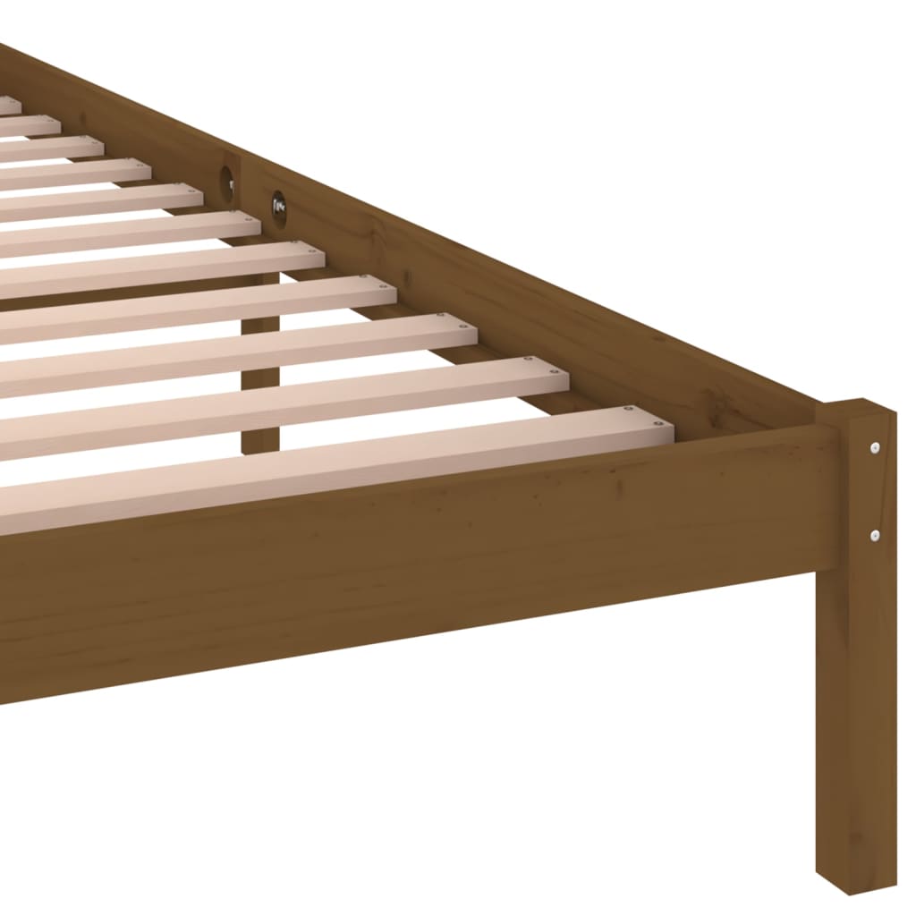 Day Bed Solid Wood Pine 140X200 Cm Double Honey Brown