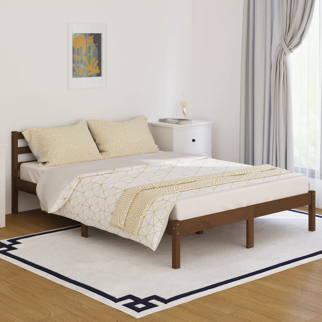 Day Bed Solid Wood Pine 140X200 Cm Double Honey Brown