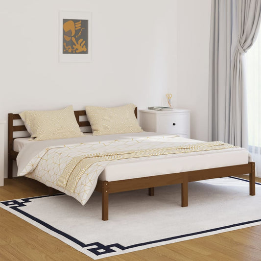 Day Bed Solid Wood Pine 160X200 Cm King Size Honey Brown