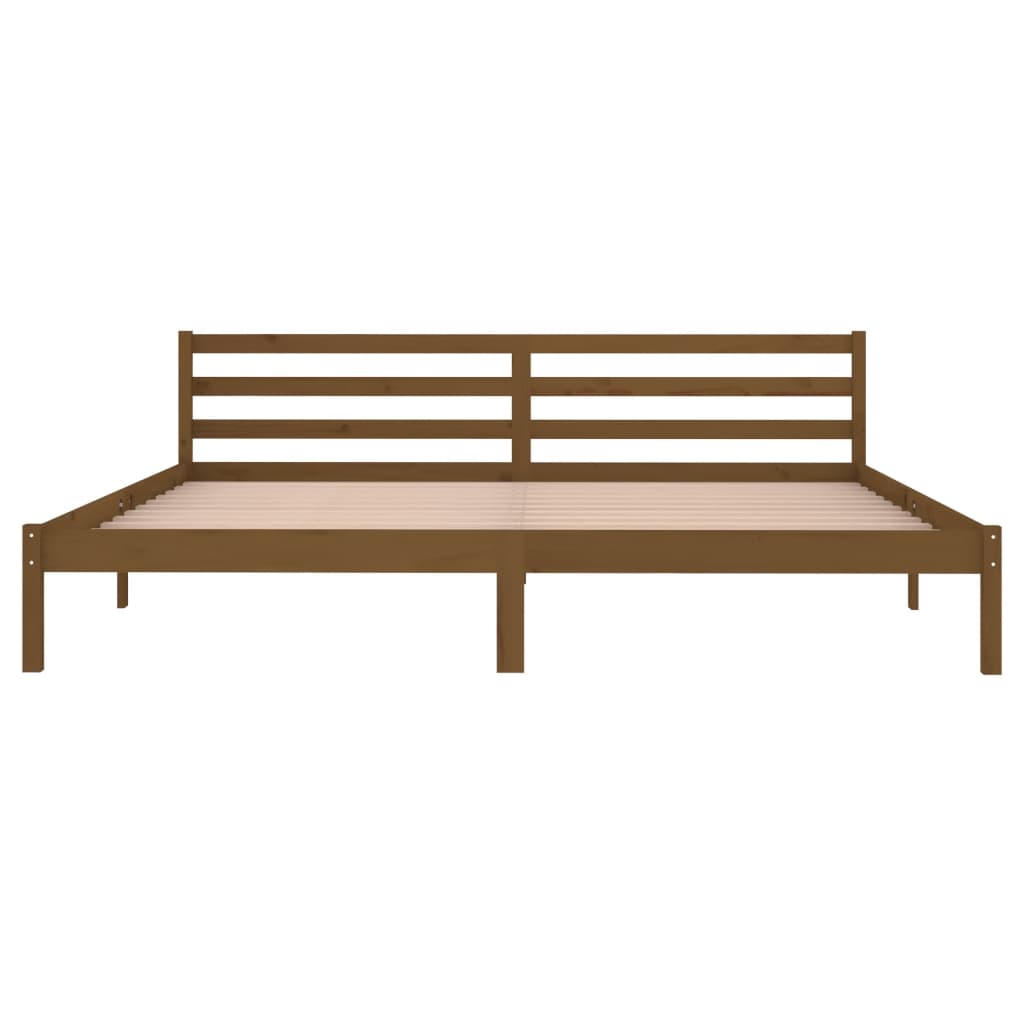 Day Bed Solid Wood Pine 200X200 Cm Super King Honey Brown