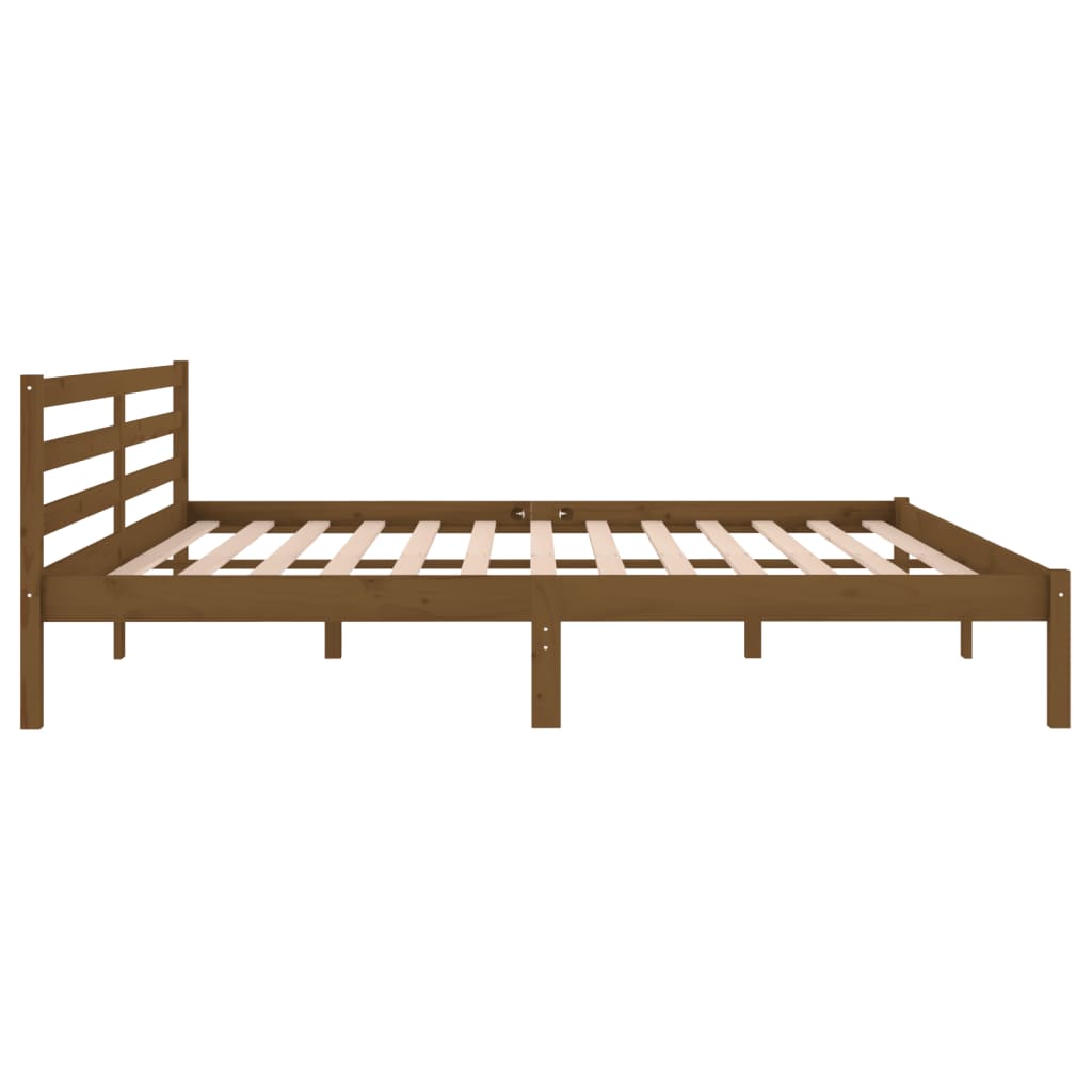 Day Bed Solid Wood Pine 200X200 Cm Super King Honey Brown