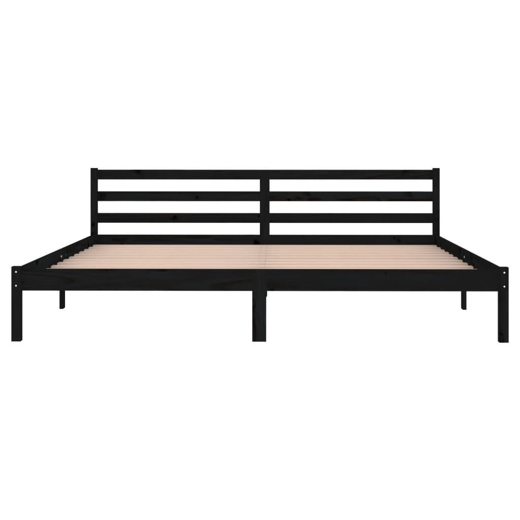 Day Bed Solid Wood Pine 200X200 Cm Super King Black