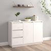 Sideboard White 111X34X75 Cm Solid Wood Pine