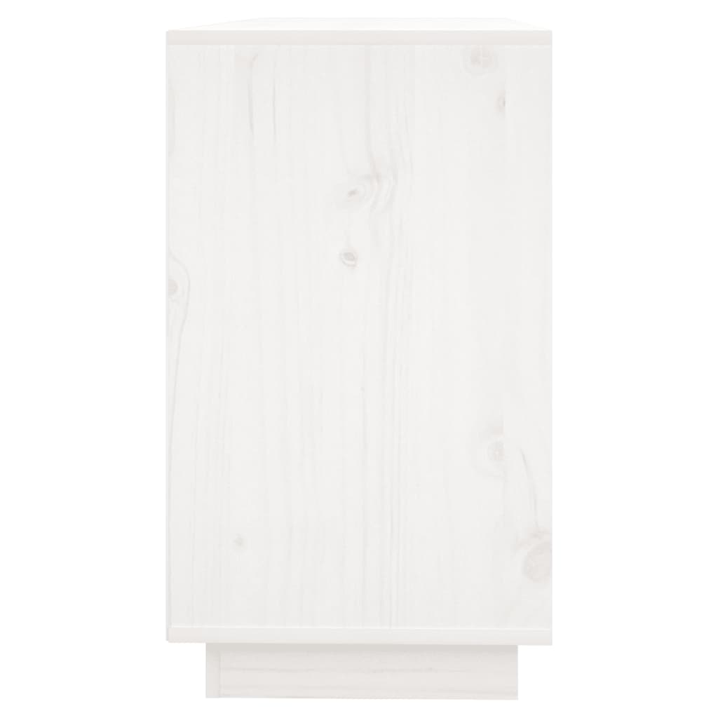 Sideboard White 111X34X60 Cm Solid Wood Pine