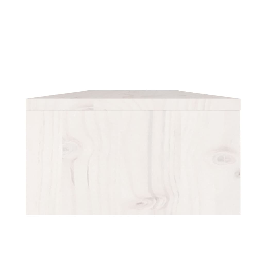 Monitor Stand White 50X24X13 Cm Solid Wood Pine