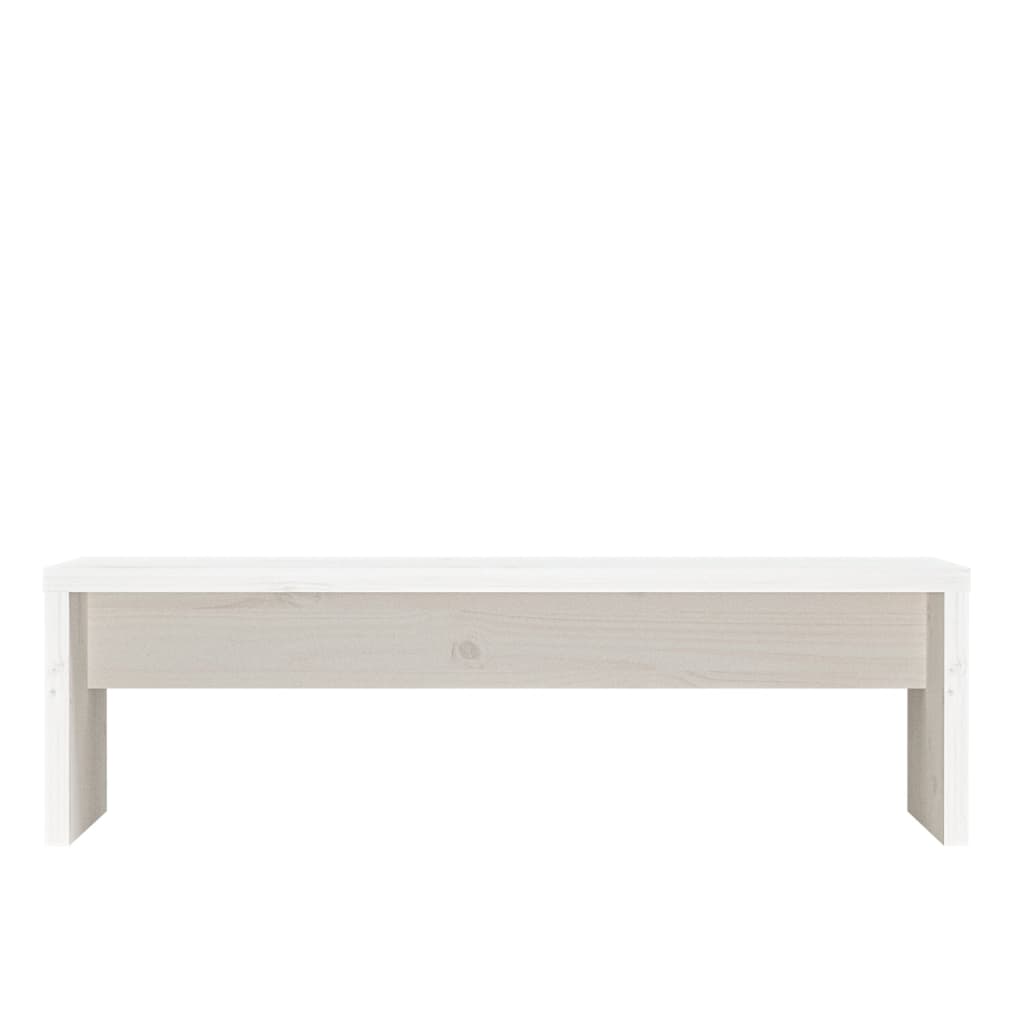 Monitor Stand White 50X27X15 Cm Solid Wood Pine