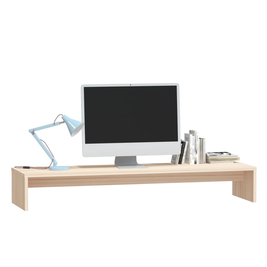 Monitor Stand 100X27X15 Cm Solid Wood Pine