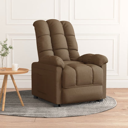 Recliner Chair Brown Fabric