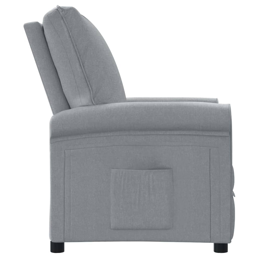 Recliner Chair Light Grey Fabric