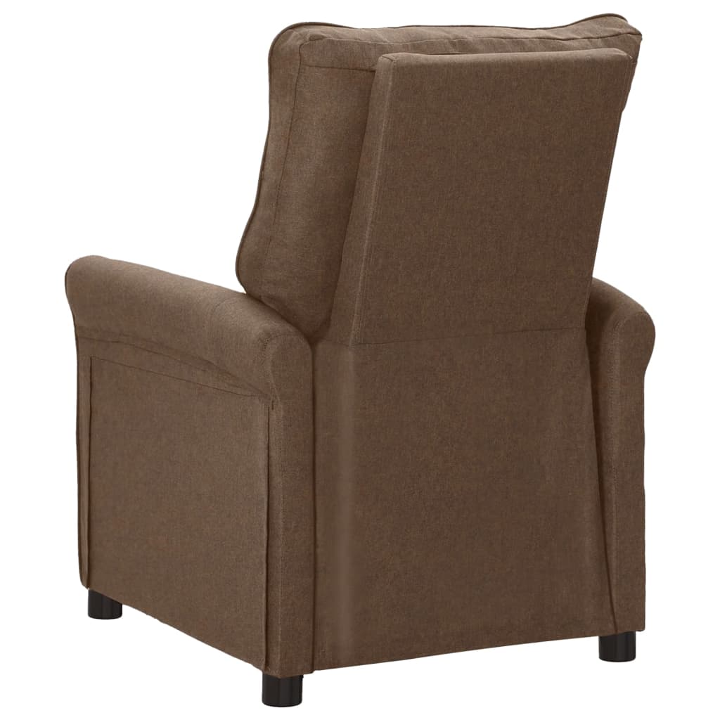 Recliner Chair Brown Fabric