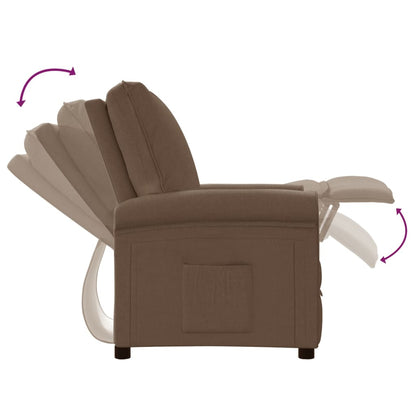 Recliner Chair Brown Fabric