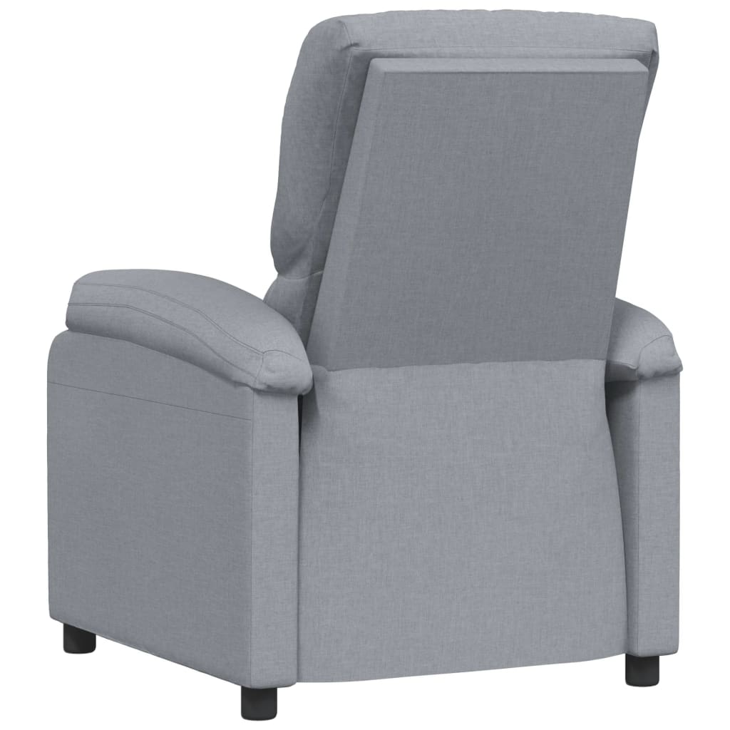 Recliner Chair Light Grey Fabric