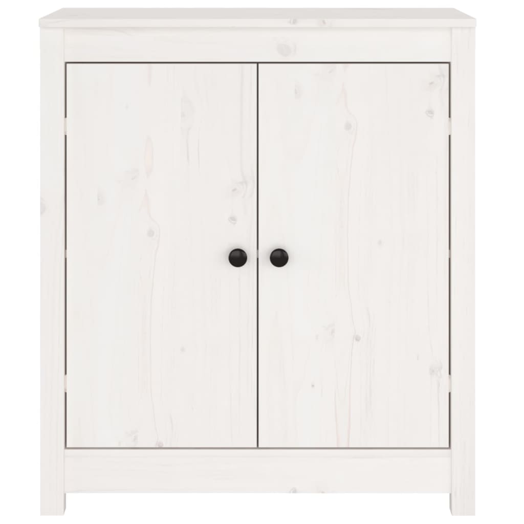 Sideboard White 70X35X80 Cm Solid Wood Pine