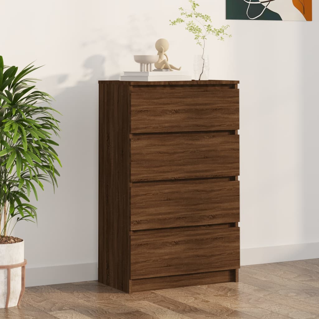 Sideboard Brown Oak 60X35X98.5 Cm Engineered Wood