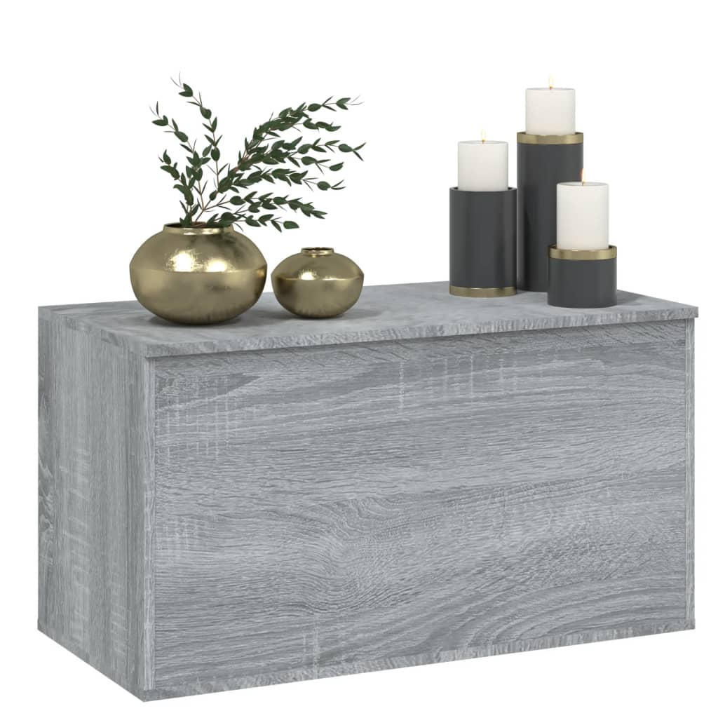 Storage Chest Grey Sonoma 84X42X46 Cm Engineered Wood