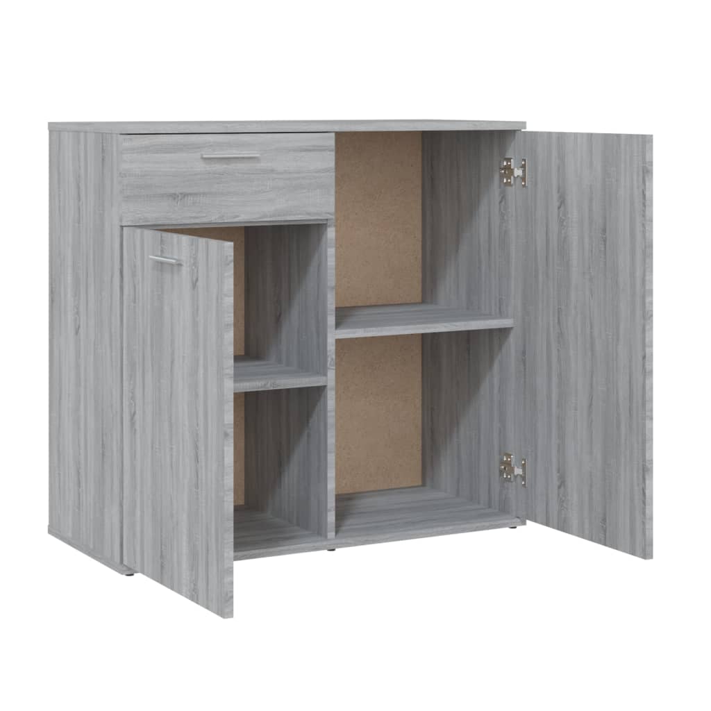 Sideboard Grey Sonoma 80X36X75 Cm Engineered Wood