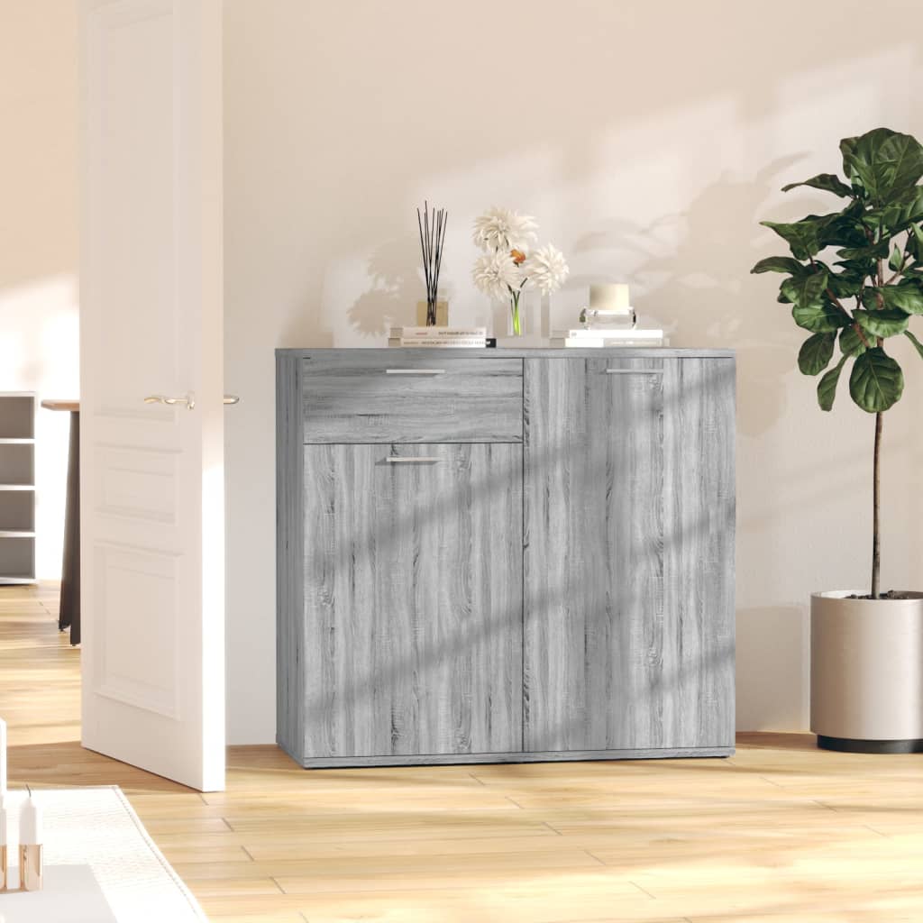 Sideboard Grey Sonoma 80X36X75 Cm Engineered Wood