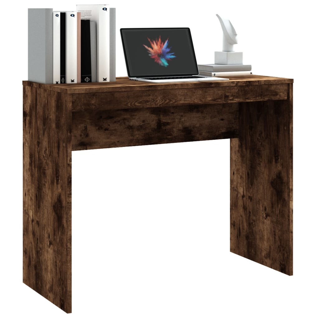 Desk Smoked Oak 90X40X72 Cm Engineered Wood