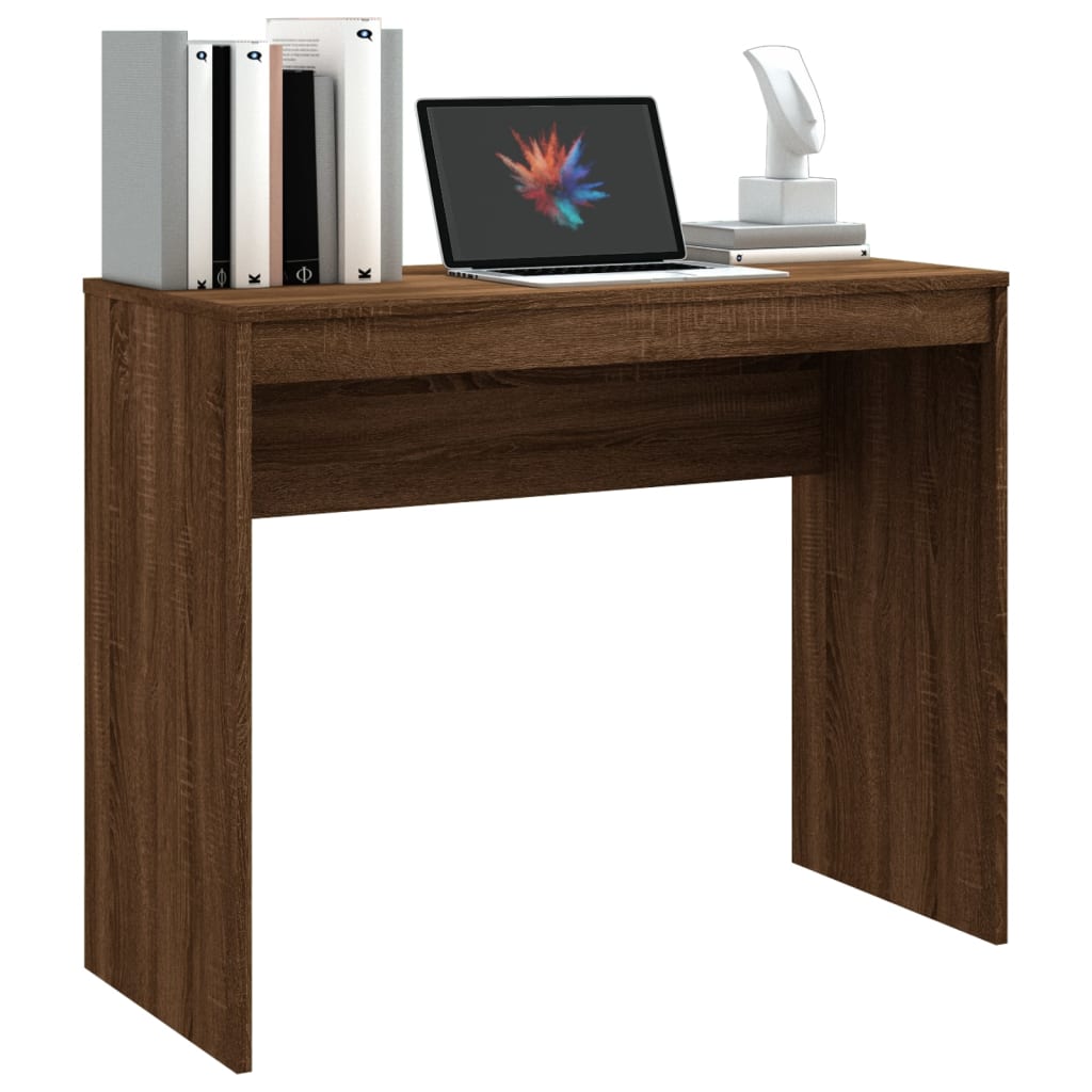 Desk Brown Oak 90X40X72 Cm Engineered Wood