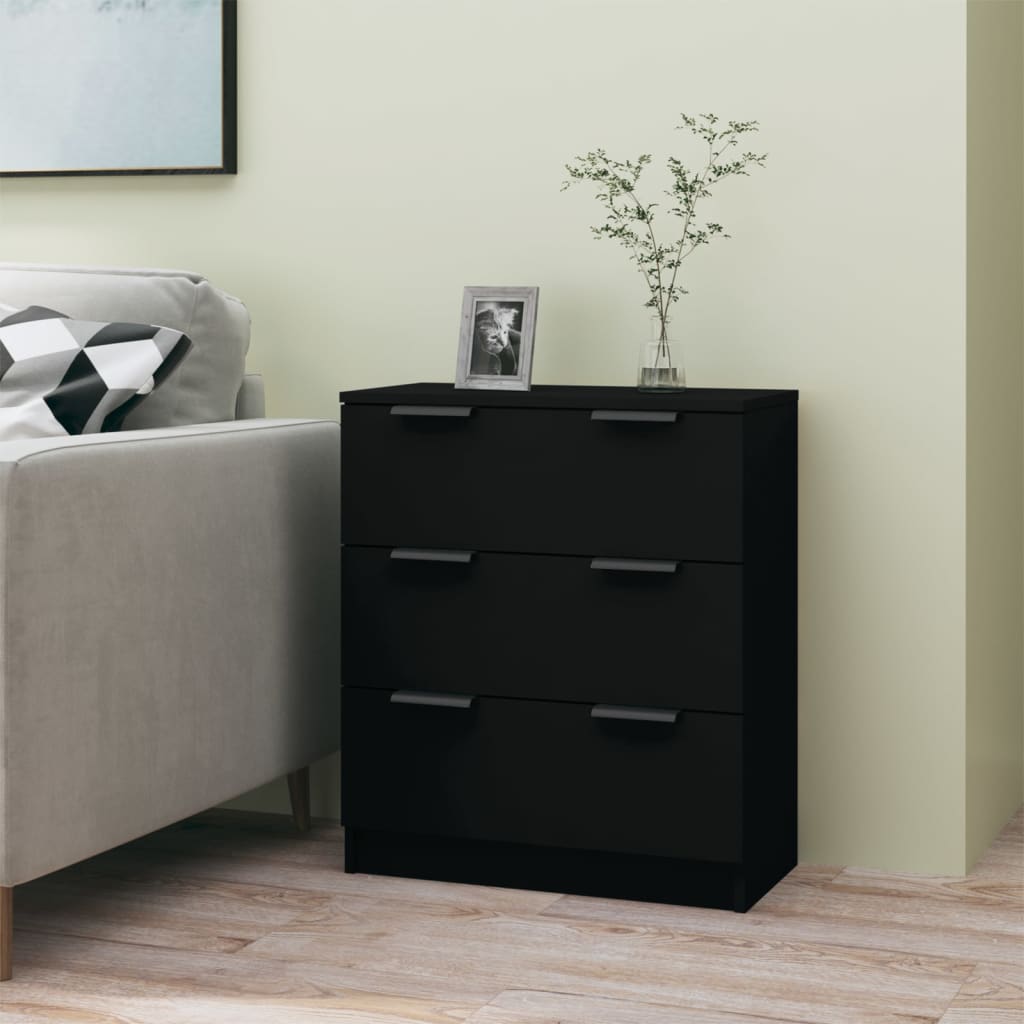 Sideboard Black 60X30X70 Cm Engineered Wood