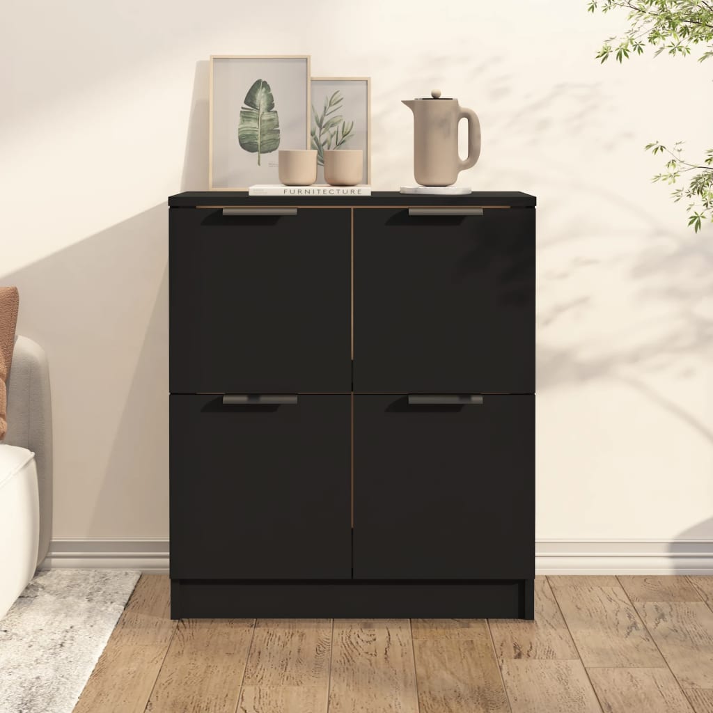 Sideboard Black 60X30X70 Cm Engineered Wood