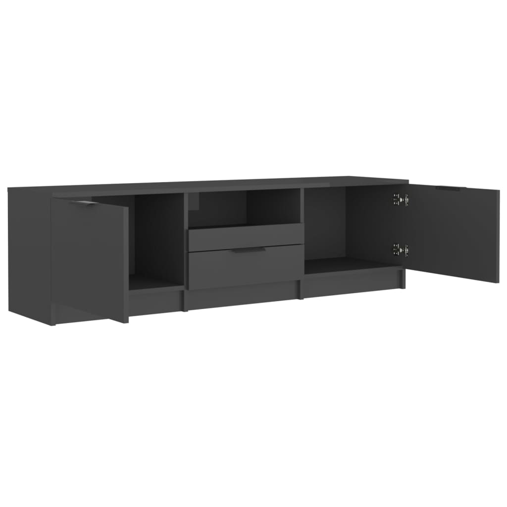 Tv Cabinet Black 140X35X40 Cm Engineered Wood