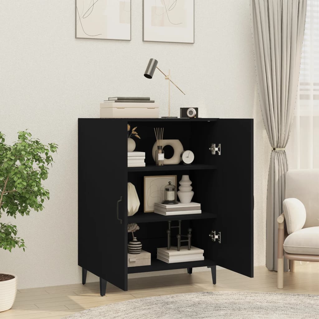 Sideboard Black 70X34X90 Cm Engineered Wood