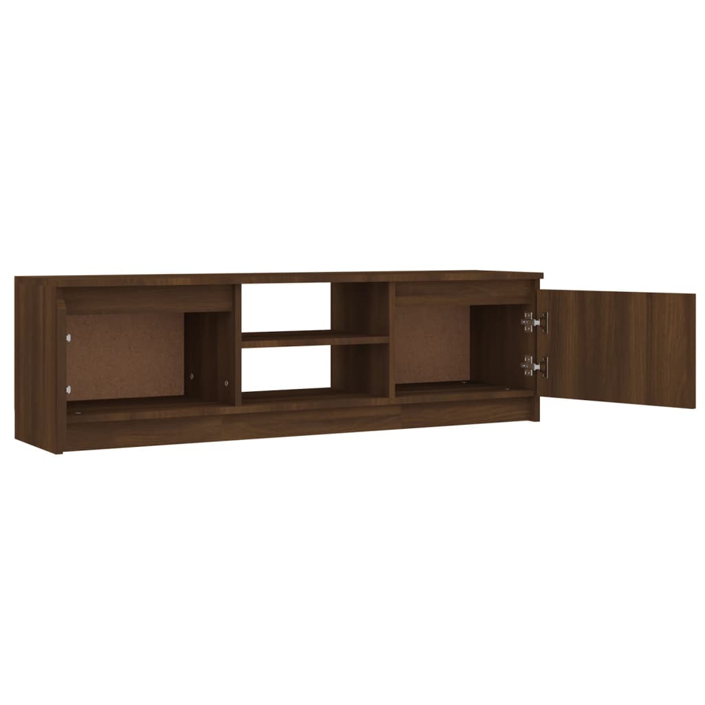 Tv Cabinet Brown Oak 120X30X35.5 Cm Engineered Wood