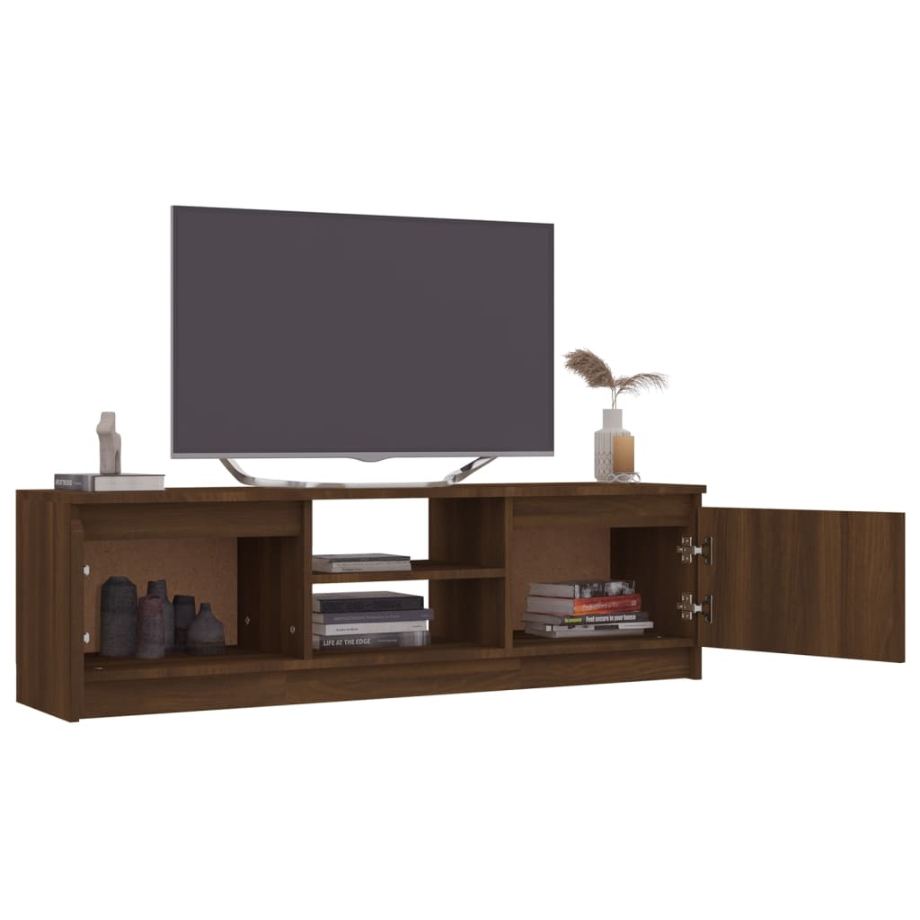 Tv Cabinet Brown Oak 120X30X35.5 Cm Engineered Wood