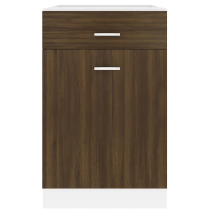 Drawer Bottom Cabinet Brown Oak 50X46X81,5 Cm Engineered Wood