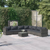 8 Piece Garden Lounge Set With Cushions Poly Rattan Grey