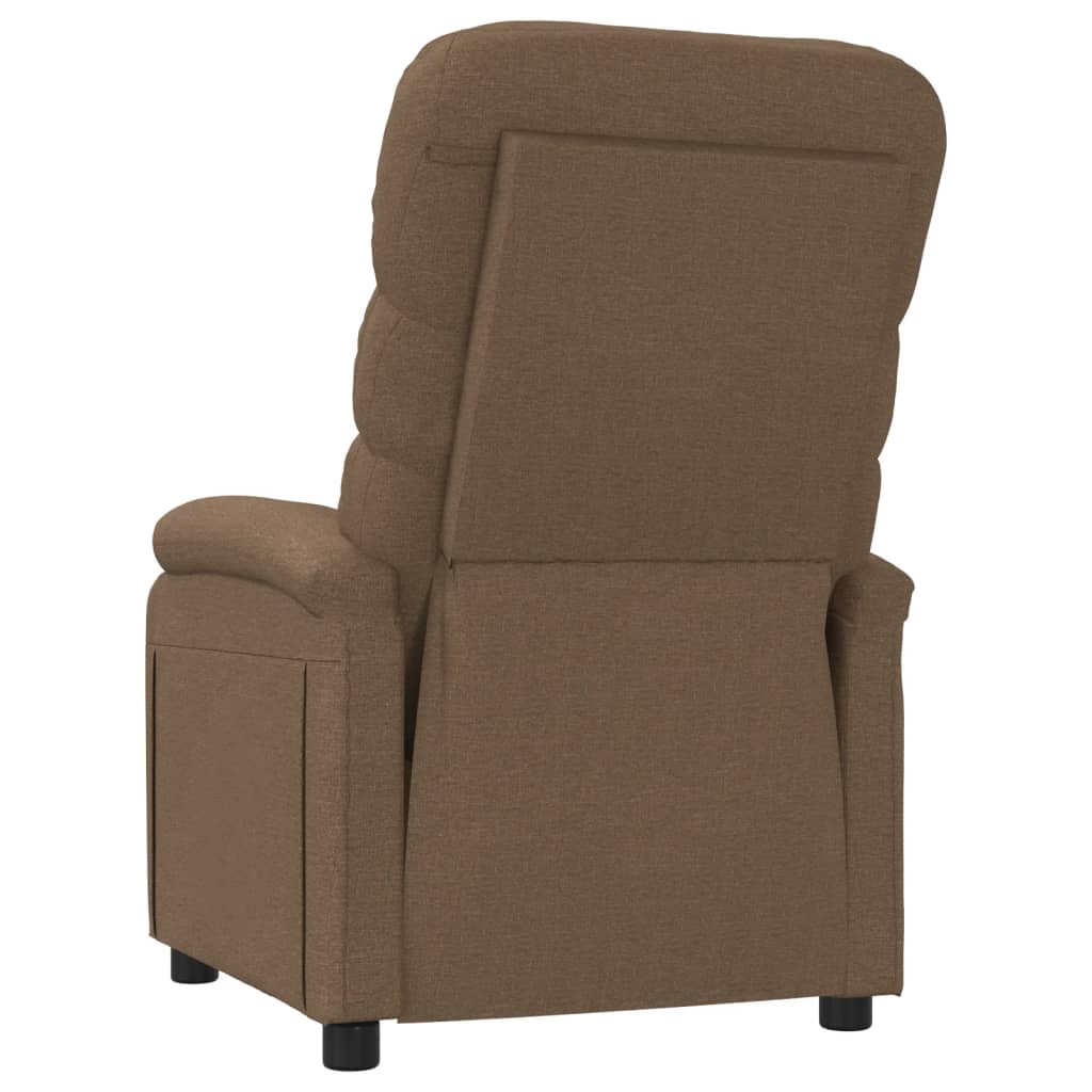 Recliner Chair Brown Fabric