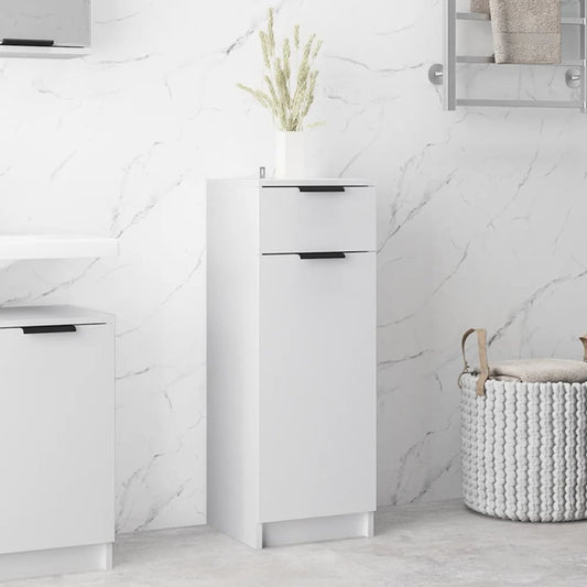 Bathroom Cabinet White 32X34X90 Cm Engineered Wood