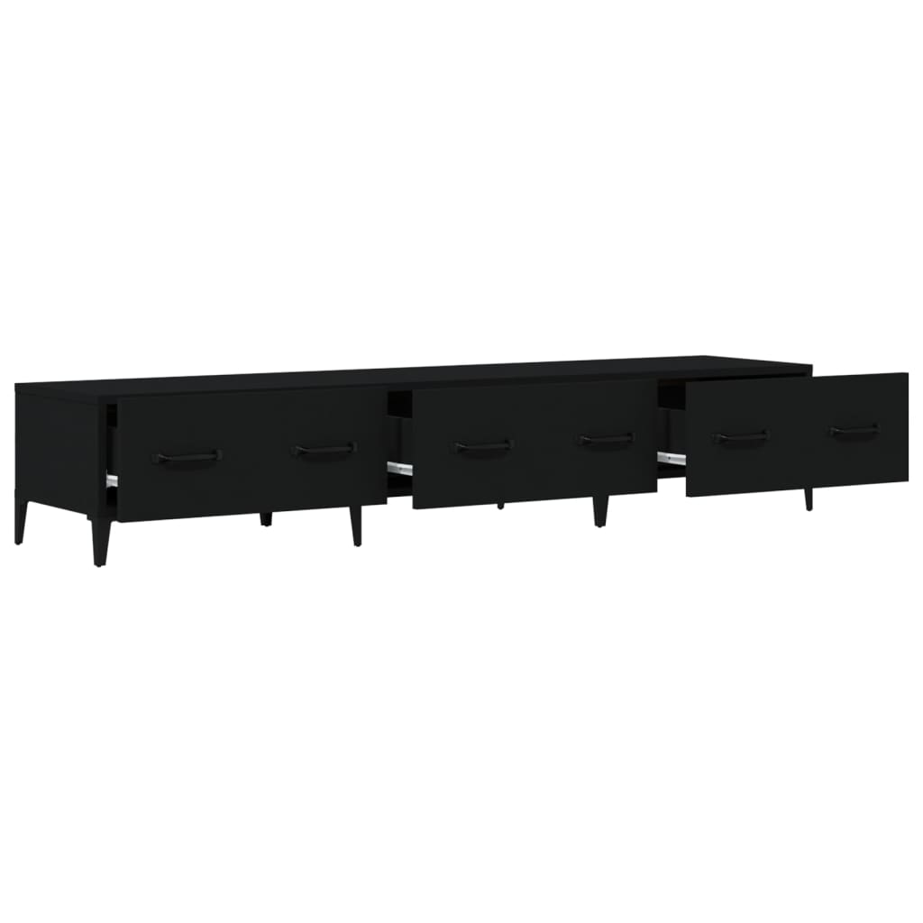 Tv Cabinet Black 150X34,5X30 Cm Engineered Wood