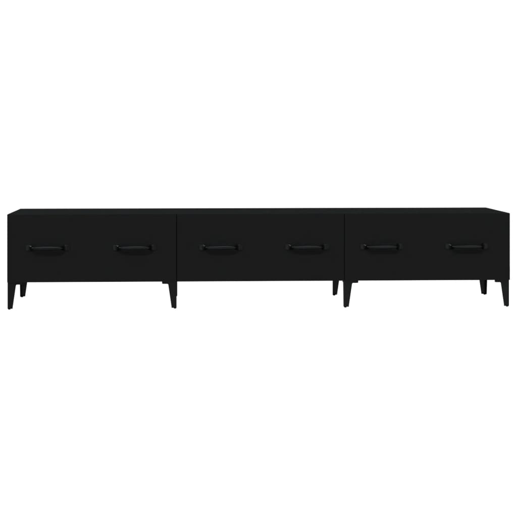 Tv Cabinet Black 150X34,5X30 Cm Engineered Wood