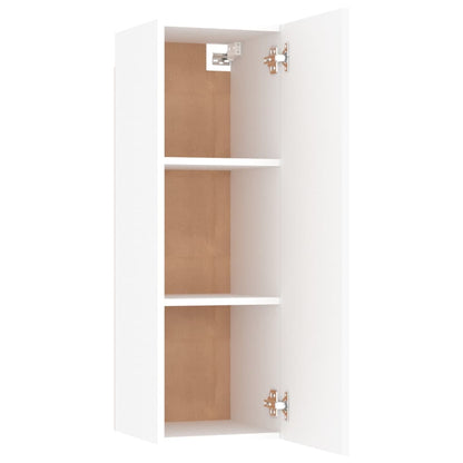 8 Piece Tv Cabinet Set White Engineered Wood
