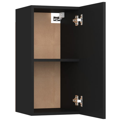 7 Piece Tv Cabinet Set Black Engineered Wood