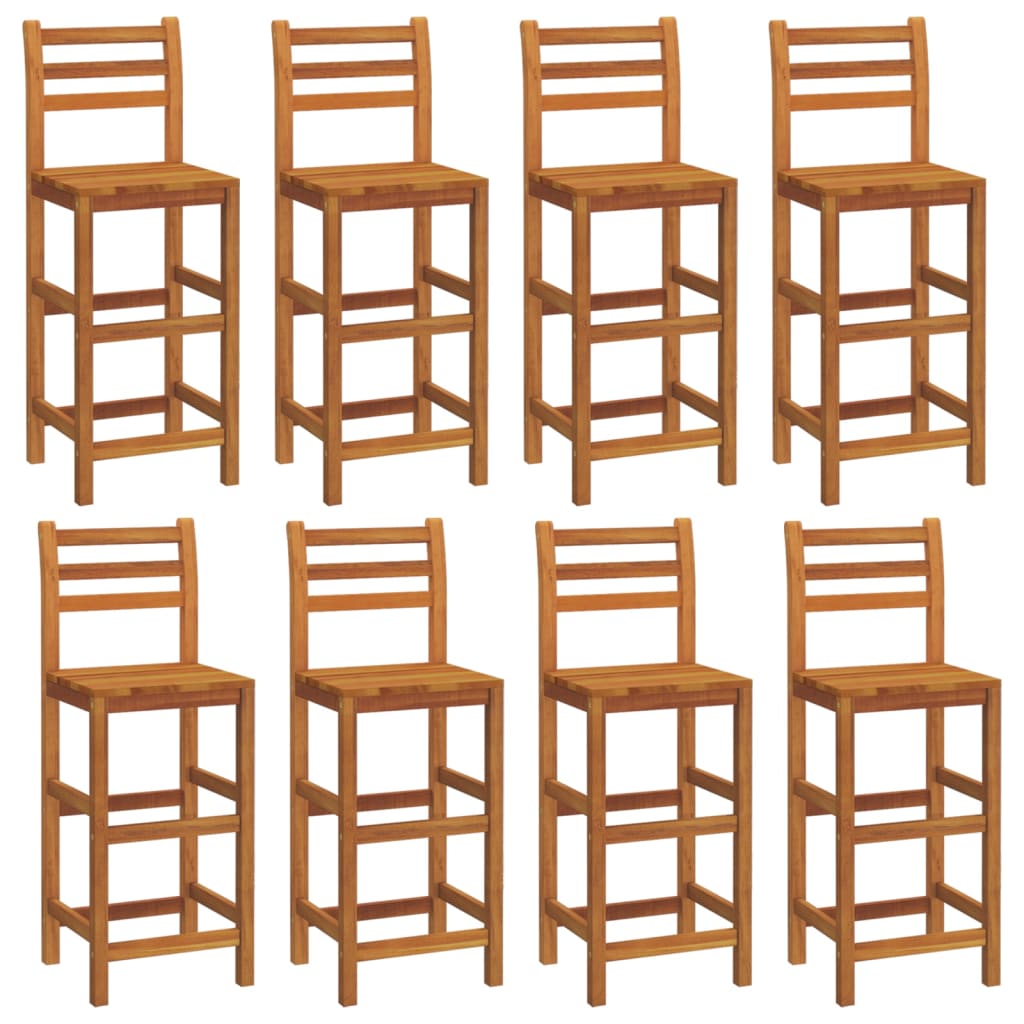 9 Piece Garden Bar Set Solid Wood Acacia