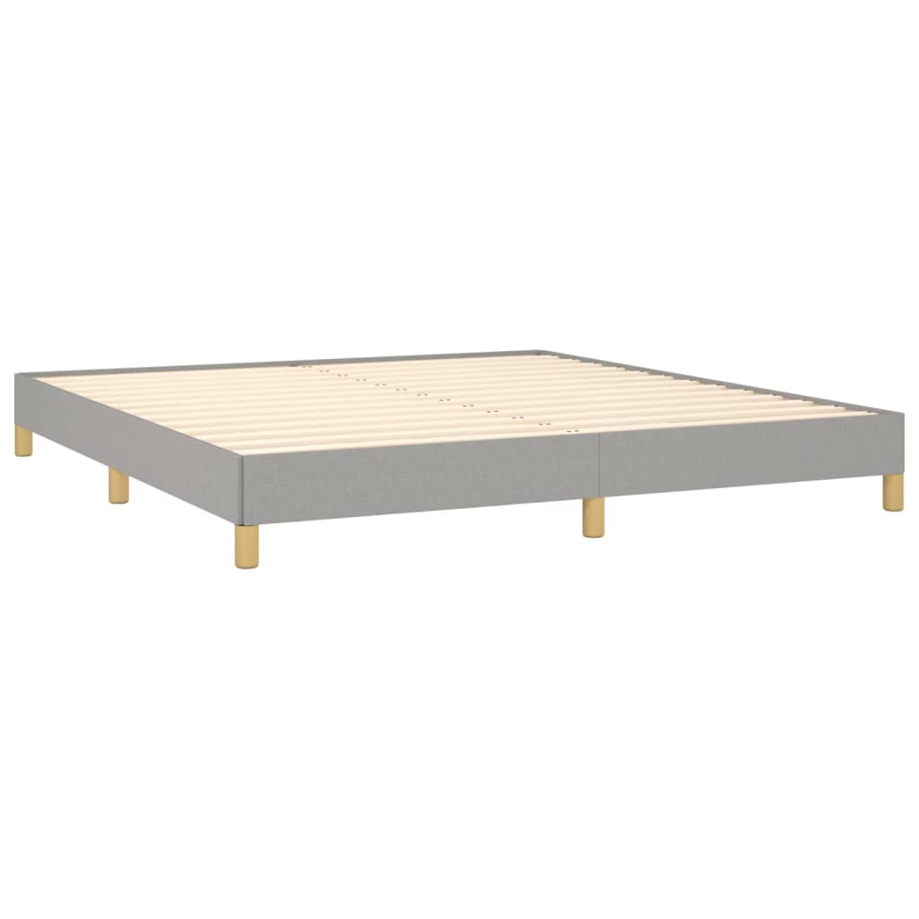 Bed Frame Light Grey 180X200 Cm Super King Fabric