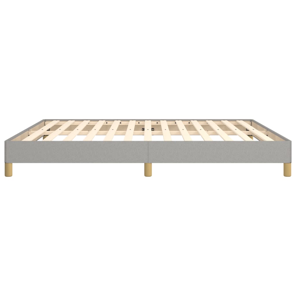 Bed Frame Light Grey 180X200 Cm Super King Fabric